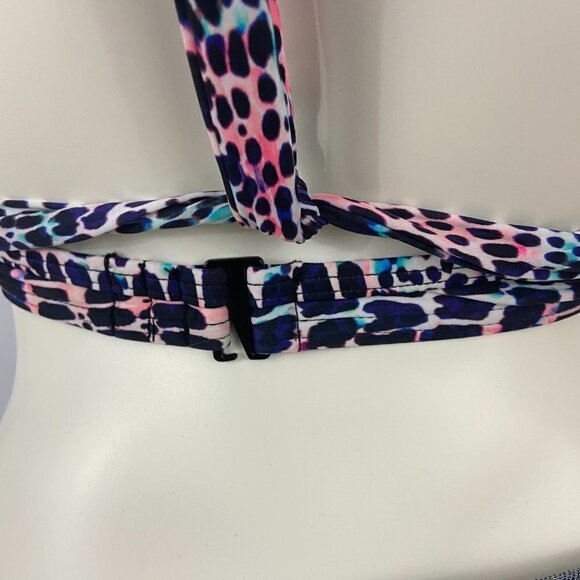 Sundazed Womens Simone Bra-Sized Bikini Halter Top Padded Push-Up Underwire 32DD - Picture 4 of 6